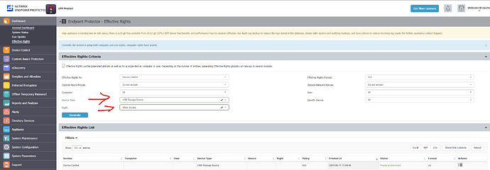 Report settings sample