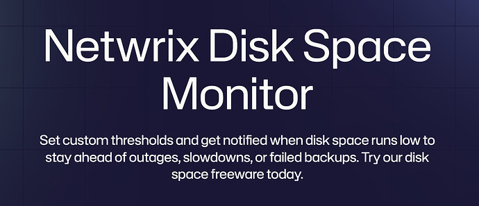 Netwrix Disk Space Monitor